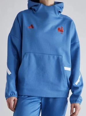 Sweat à Capuche ADIDAS FFR rugby france officiel taille L neuf - Photo 1/4