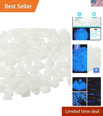 Glow in The Dark Pebbles/Glow Stones/Glowing Rocks Blue Decor for Garden/Fish...