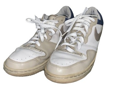 Nike Court Force Low Mens Size 10 White Beige Blue Rare Sneakers Retro Y2K Skate