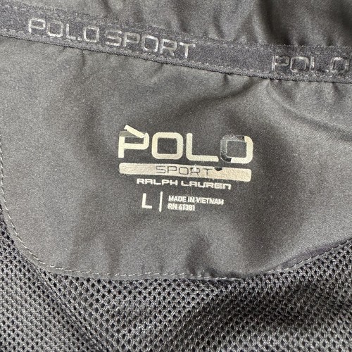 Polo Sport Ralph Lauren Jacket Mens Large Windbreaker Full Zip Reflective Trim - Picture 5 of 12