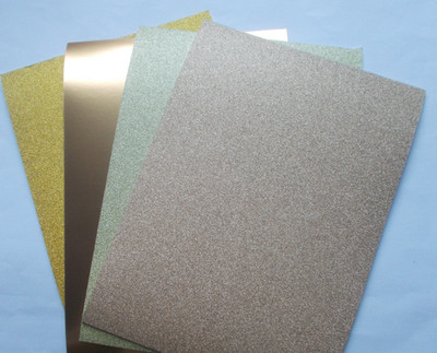 4 Blatt Bastelpapier -karton Glitzer Glitter A5 Gold Metallic Goldtöne Basteln