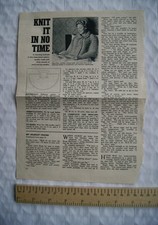 Vintage: Knit it in no time, bad cape, Patons Finess