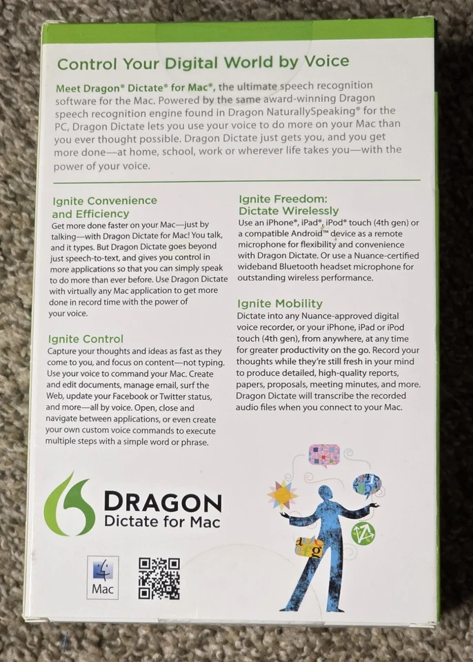 Dragon Dictate For Mac - Version 3 - Speech Recognition Software - Nuance - New - Image 2 of 4