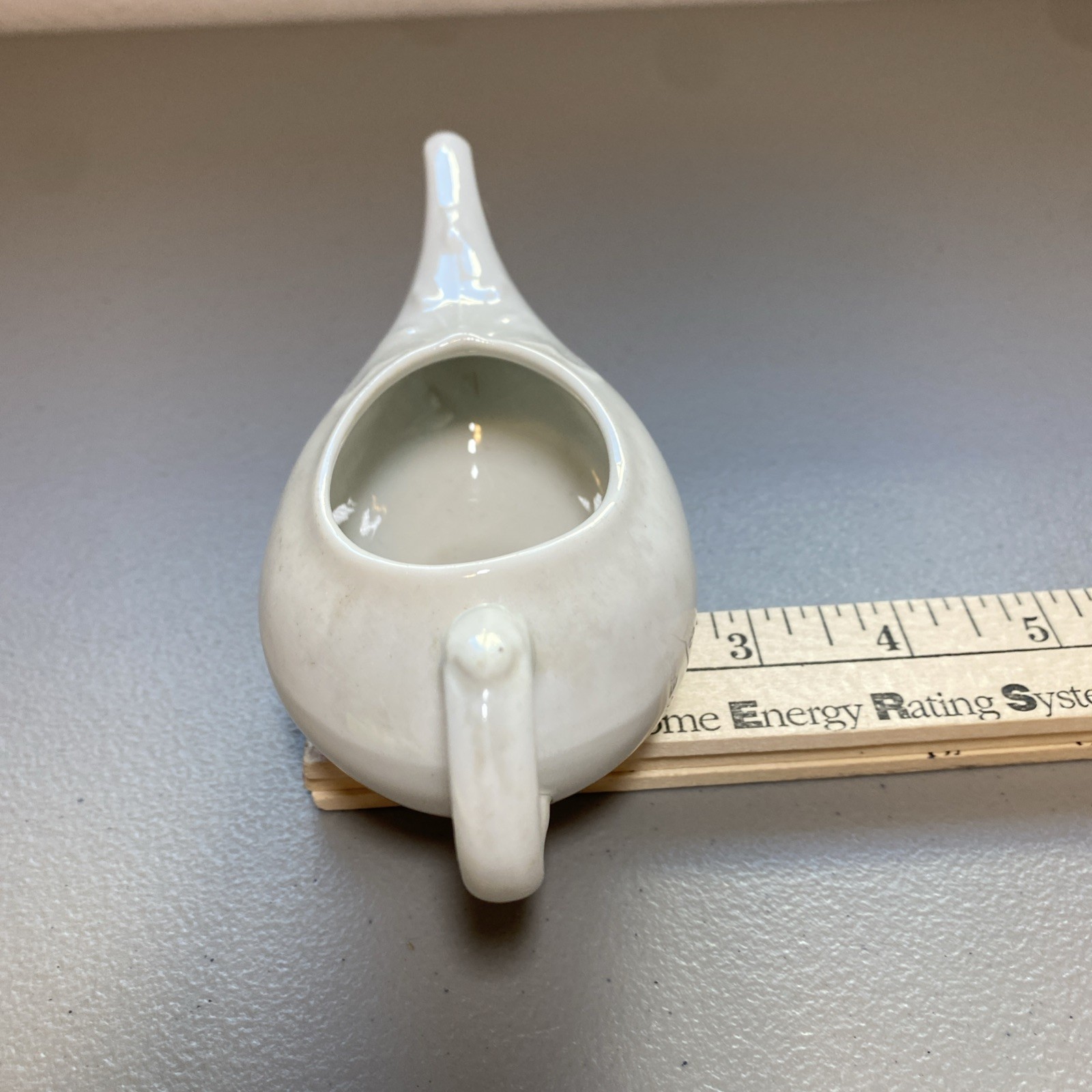 Vintage Antique Medical White Porcelain INVALID FEEDER / Hospital Infant Feeder