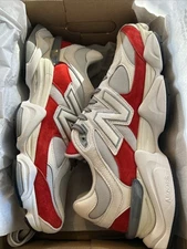 New Balance 9060 Sneakers Shoes. Red White Grey. U9060JBE. Size 8