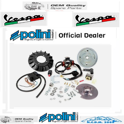Ignition Kit 1710545 Polini Cone D.19 Flywheel 1.2 Lbs Vespa 125 Et3 - Primavera