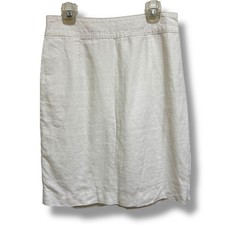 Banana Republic White Linen Pencil Skirt Size 2
