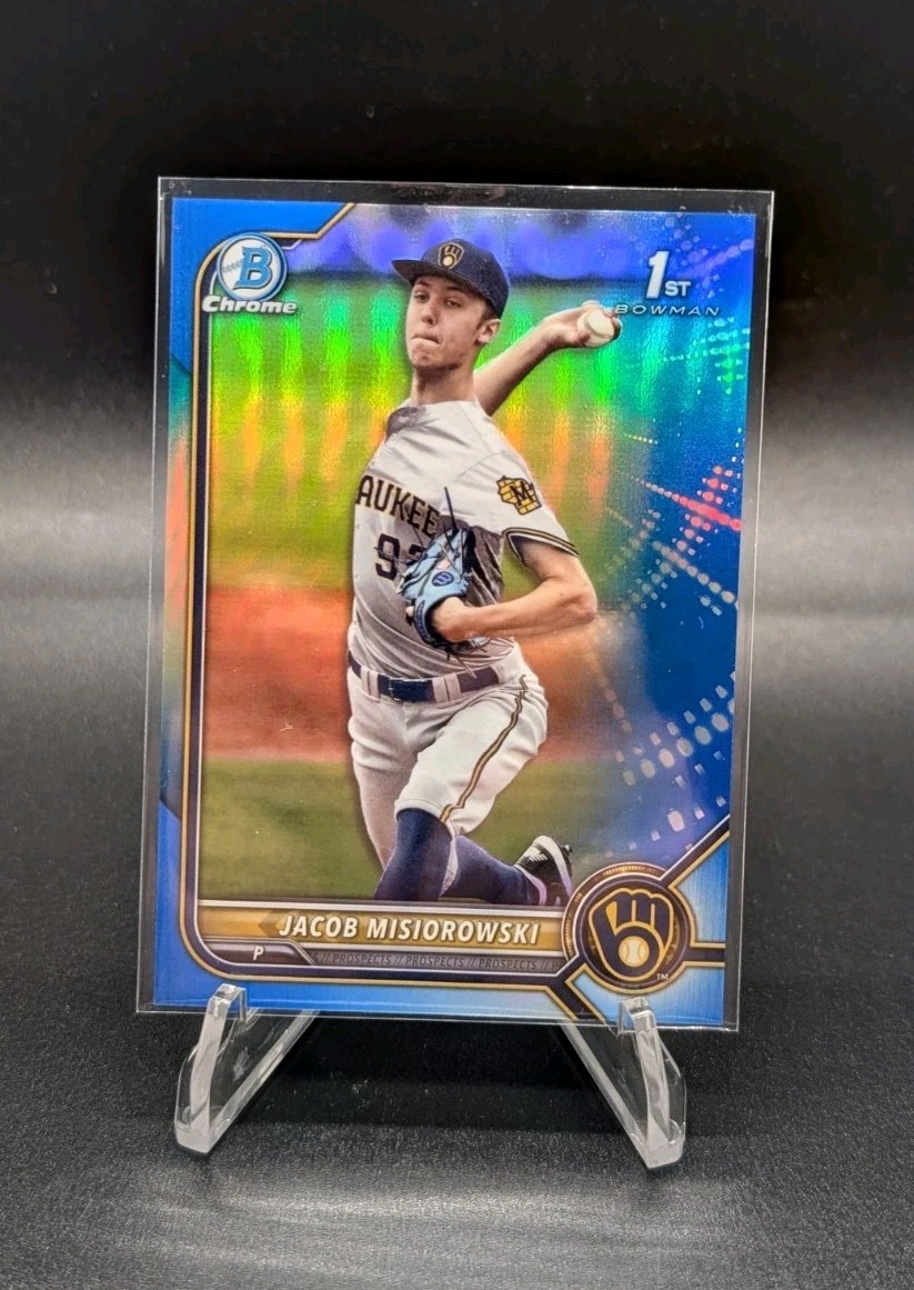 2022 Bowman Chrome Draft - Jacob Misiorowski Bowman 1st True Blue Refractor /150