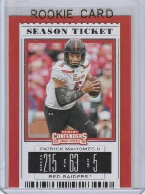 patrick mahomes texas tech jersey card