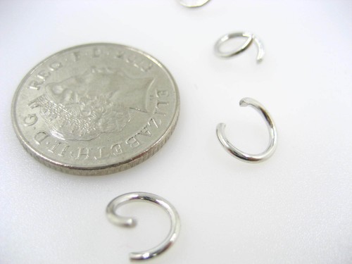 50 Stck. Silber 9 mm große offene Springen extra dick Biegering Schmuck Fundstücke  - Bild 4 von 11