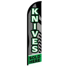 Knives Sold Here Windless Full Sleeve Advertising Knives For Sale Banner Flag