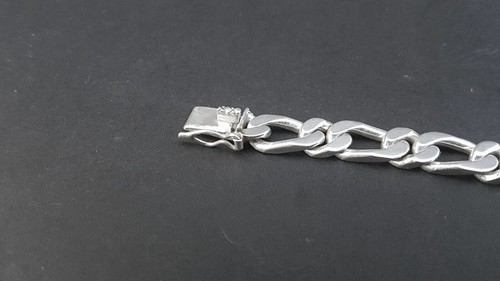 5: Great Mid-Cent 1950s-60s Vintage Sterling Silver Figaro Link Bracelet 26.7g - Bild 3 von 7