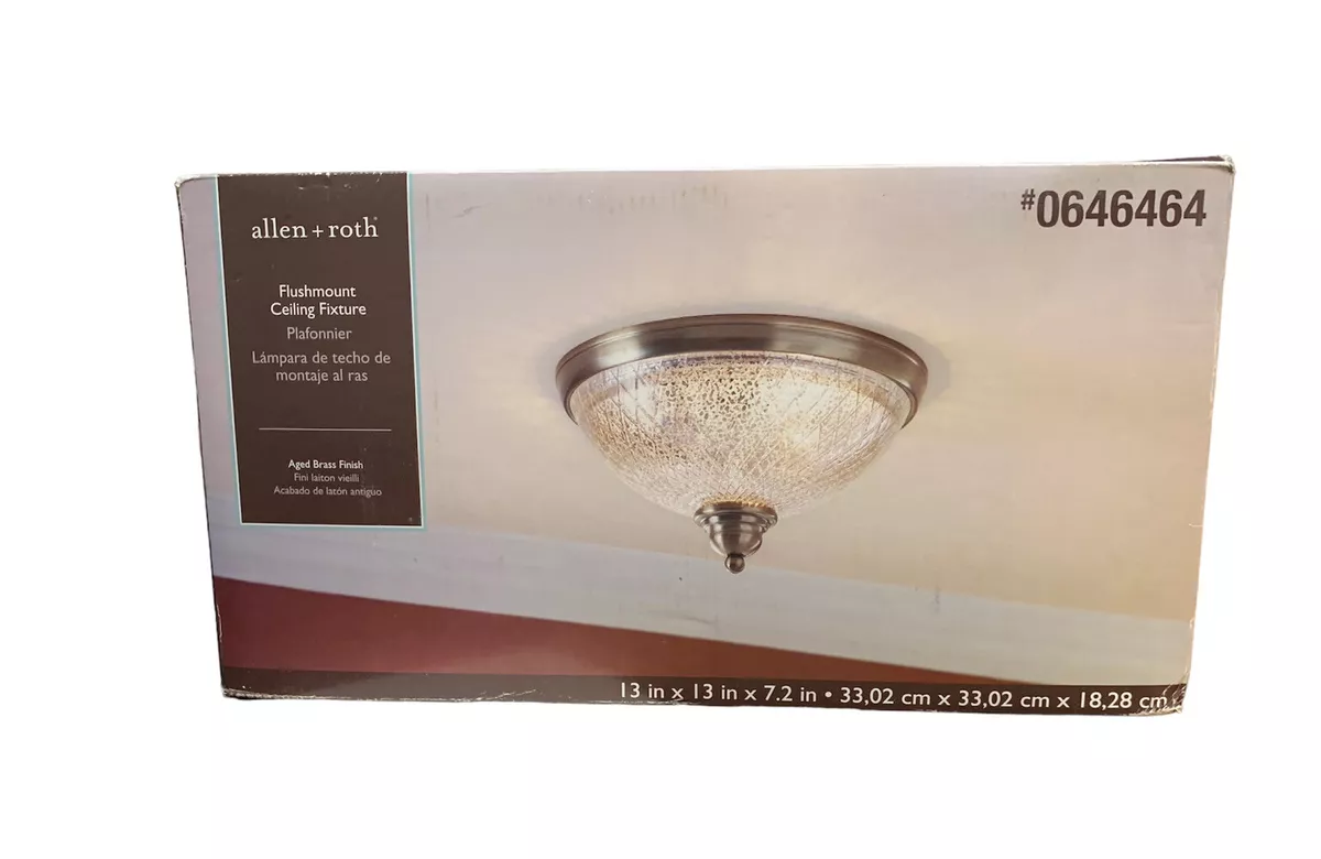 Allen and roth 3 light flush mount ceiling fixture online