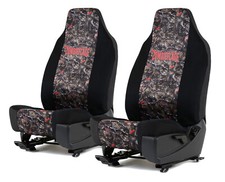 Neoprene Zombie Camo Seat Covers For 2 High Back Bucket Seats