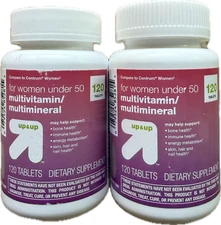 2 PACK  UP&UP Womens Under 50 Daily Multivitamin/Multimineral 120 Tabs