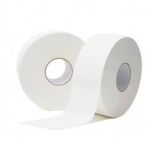 6 Rollen Jumbo WC Papier 2 lagig Zellstoff hochweiß | Toilettenpapier 300m