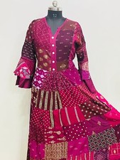 Boho Stylish Maxi Dress For Women, Hippie All Size Rayon Patchwork Dress 10 pcs