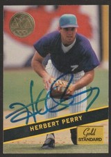 1994 Signature Rookies Gold Standard #66 Herbert Perry IP autograph signed card