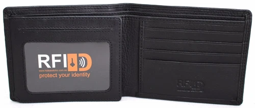RFID Security Lined Leather Wallet Quality Full Grain Cow Hide Leather. 11049Opens in a new window or tab