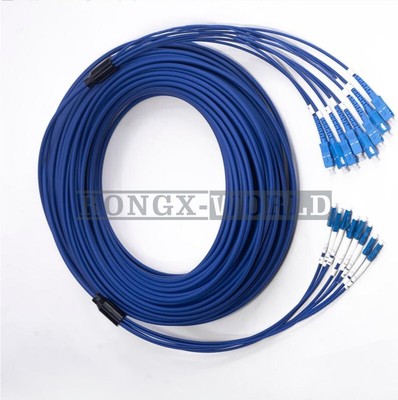 5M Fiber Cable Fiber Optical Patch Cord Indoor Armored LC-SC 8 SM 9/125 #A6-41