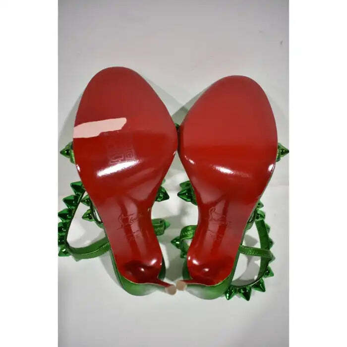 Christian Louboutin Spikita Strap 100 Spinach Green Strap