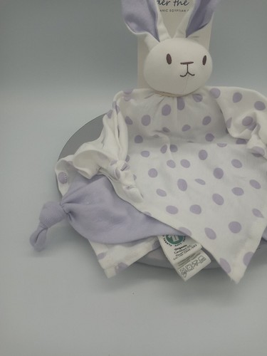 Under the Nile Organic Easter White/Purple Dots Bunny Rabbit Knot Lovey Security - Picture 3 of 7