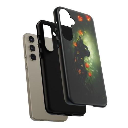 Cat Green Forest Flower Vines Phone Case for iPhone, Samsung Galaxy, Pixel - 第 108/175 張圖片