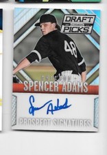 2014 Panini Prizm Draft Picks Prospect Signatures Spencer Adams #44 White Sox