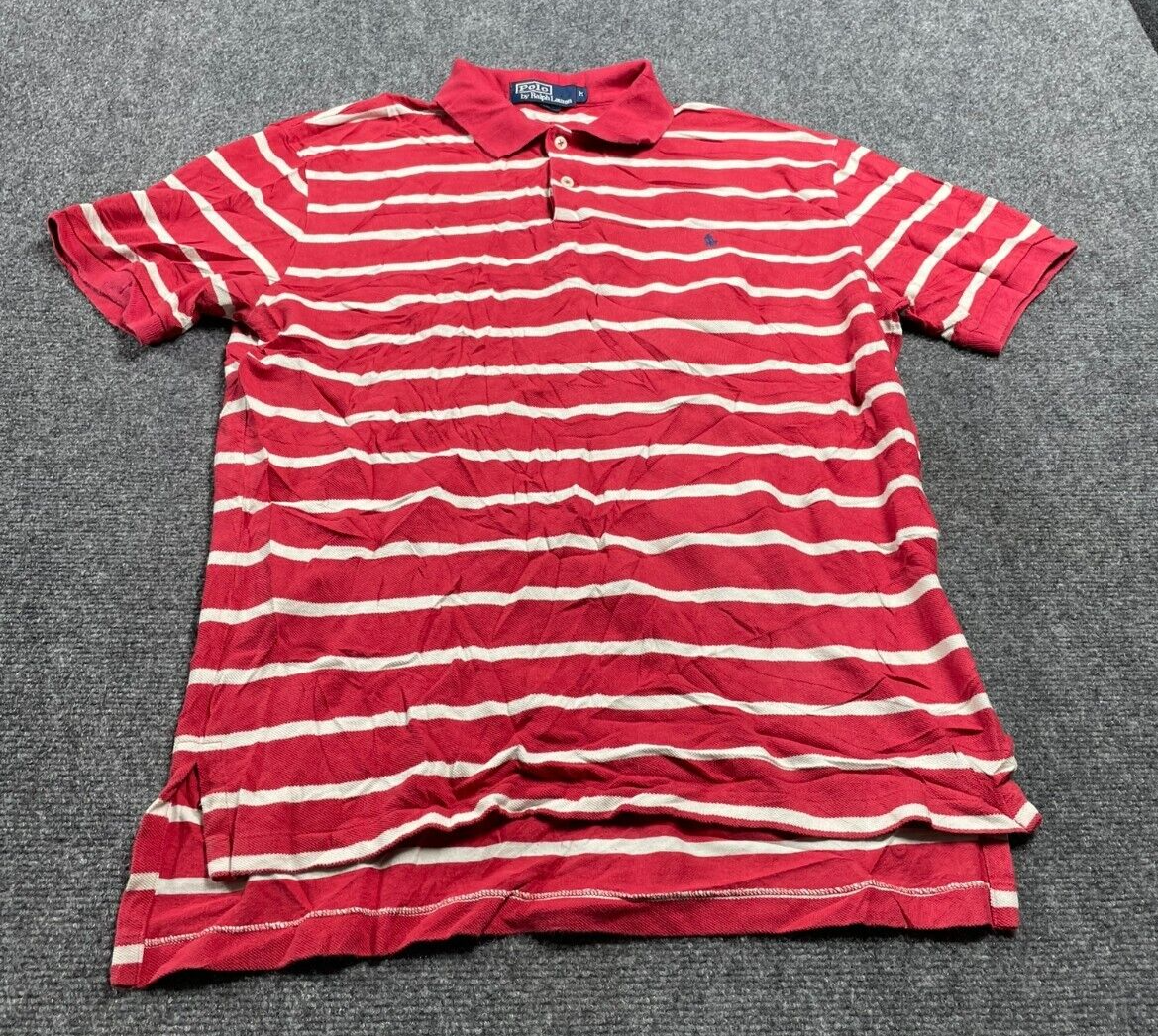 Polo By Ralph Lauren Tshirt For Men Red White Short Sleeve Lining