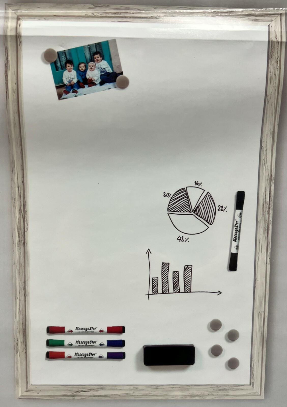 Messagestor Dry Erase Board 24 in x 36 in. W/Detail eBay