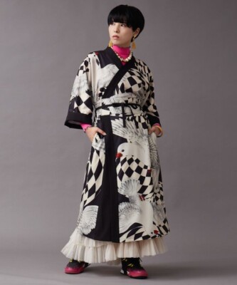 Modern Kimono Dress Tamao Shigemune x Yamono Ya Kaya, BK Hato, Dove JPN | eBay Modern Kimono Dress Tamao Shigemune x Yamono Ya Kaya, BK Hato, Dove JPN | eBay