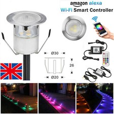 10-50 X Smart Wifi Control 12V RGB LED Decking Lights Garden Stair Lighting Lamp