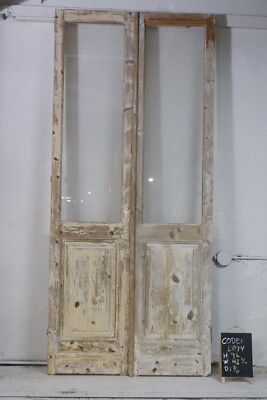 VINTAGE DOUBLE FRENCH GLASS DOOR L074