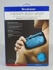 Brookstone Therapy Body Wrap Reusable Hot & Cold Gel Beads Muscle Pain Relief