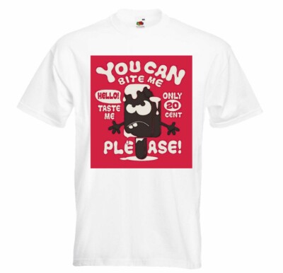 T-Shirt YOU CAN BITE ME TASTE ME ONLY 20 CENT PLEASE SOFTEIS EISCREME