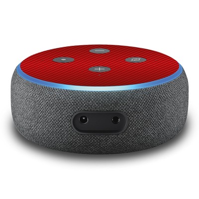 Design Aufkleber Carbon Rot passend für Alexa Echo Dot Gen.3 Assistant R137-23