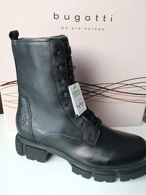 Bugatti Damen Stiefelette Gr. 37 Schwarz 411-A0W30-4000