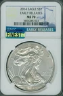 2014 SILVER EAGLE $1 NGC MS70 ER MAC FINEST REGISTRY MAC SPOTLESS .