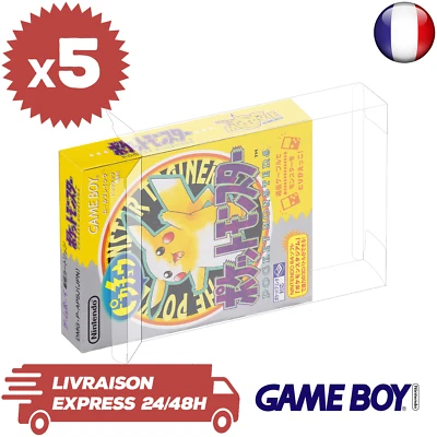 5 Boitiers de Protection Crystal Box Jeux Game Boy Color Japonais JAP 0,3mm