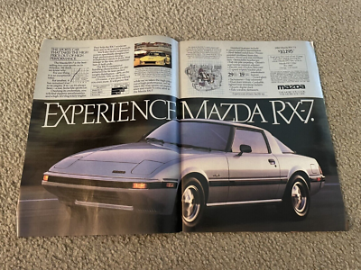 Vintage 1984 MAZDA RX-7 S Car Print Ad GREY SILVER 1980s | eBay