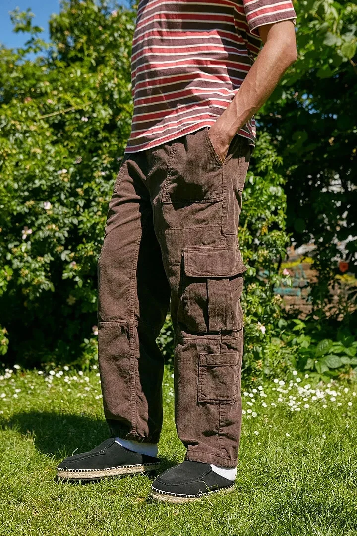 Urban Outfitters BDG Brown Corduroy Cargo Men's Trousers Size W26 L30  RRP:59£!