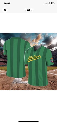 Oakland Athletics Fußball Trikot Sga - Bild 2 von 2
