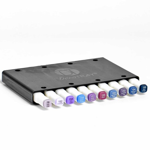 10pk Aquamarkers Calligraphy Markers Dual Tip Water Based Markers Set Purples - Picture 2 of 8