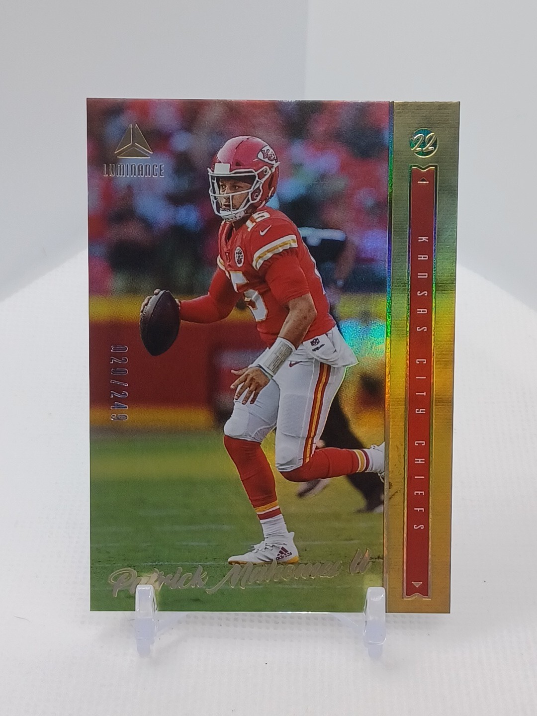 PATRICK MAHOMES II 2022 LUMINANCE GOLD 20/249! KANSAS CITY CHIEFS SP MINT 