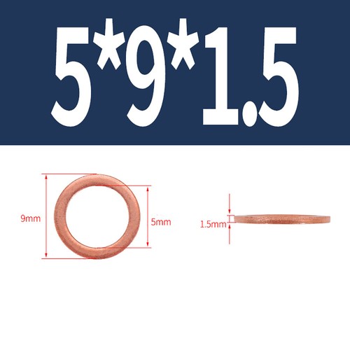 Copper Sealing Washers Metric M3 M4 M5 M6 M8 M10 M12 M14-M60 Flat Seal Washer - Picture 29 of 99