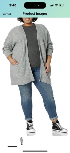 Goodthreads Women's Boulce Shaker Stitch Cardigan sweater L - Picture 7 of 7