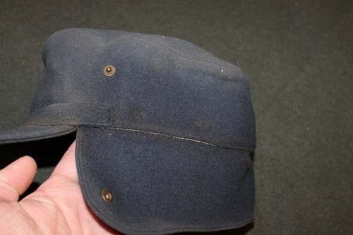 Early W. German Army Cold Weather Wool Field Hat with Fold Down Sides, 1967 d. - Picture 12 of 12