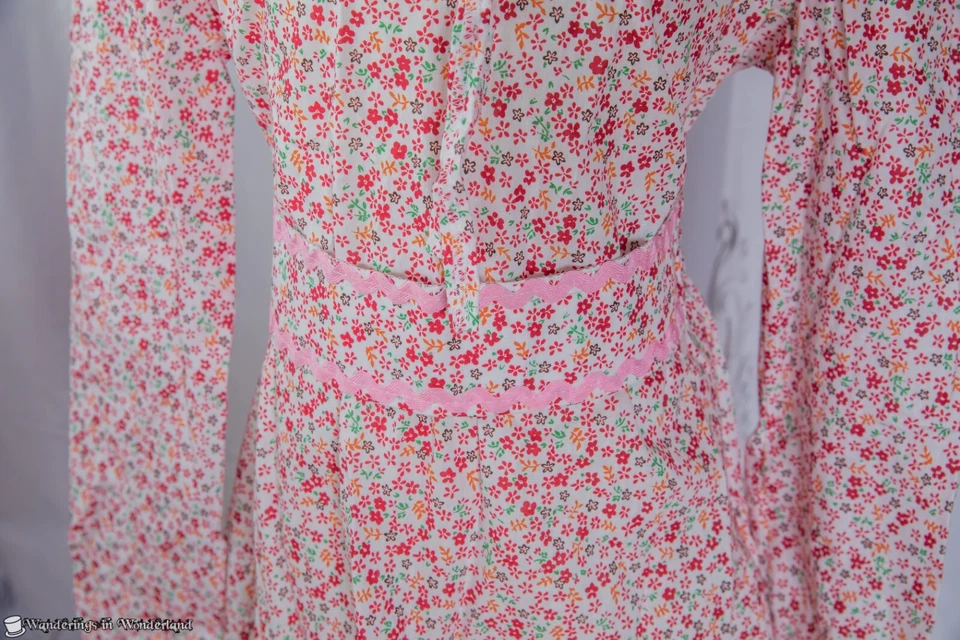 Disfraz Niña Pionera Grande 10-12 Rosa Vestido Pradera Fiesta Halloween Foto 3 de 4