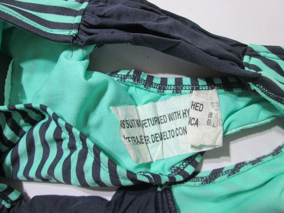 NUEVO CON ETIQUETAS Mossimo Mujer Talla S Bikini Parte Inferior Negro/Como Nuevo Rayas Acanalado Lateral Ropa de Playa Foto 4 de 4