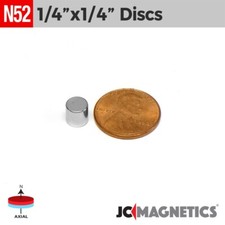 1/4in x 1/4in N52 Strong Cylinder Disc Rare Earth Neodymium Magnet